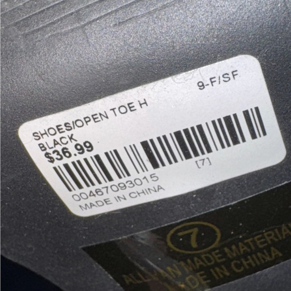 Olivia Ferragamo Black Square Peep Toe Platform Chunky Heel with Ankle Strap 7 - Picture 11 of 11